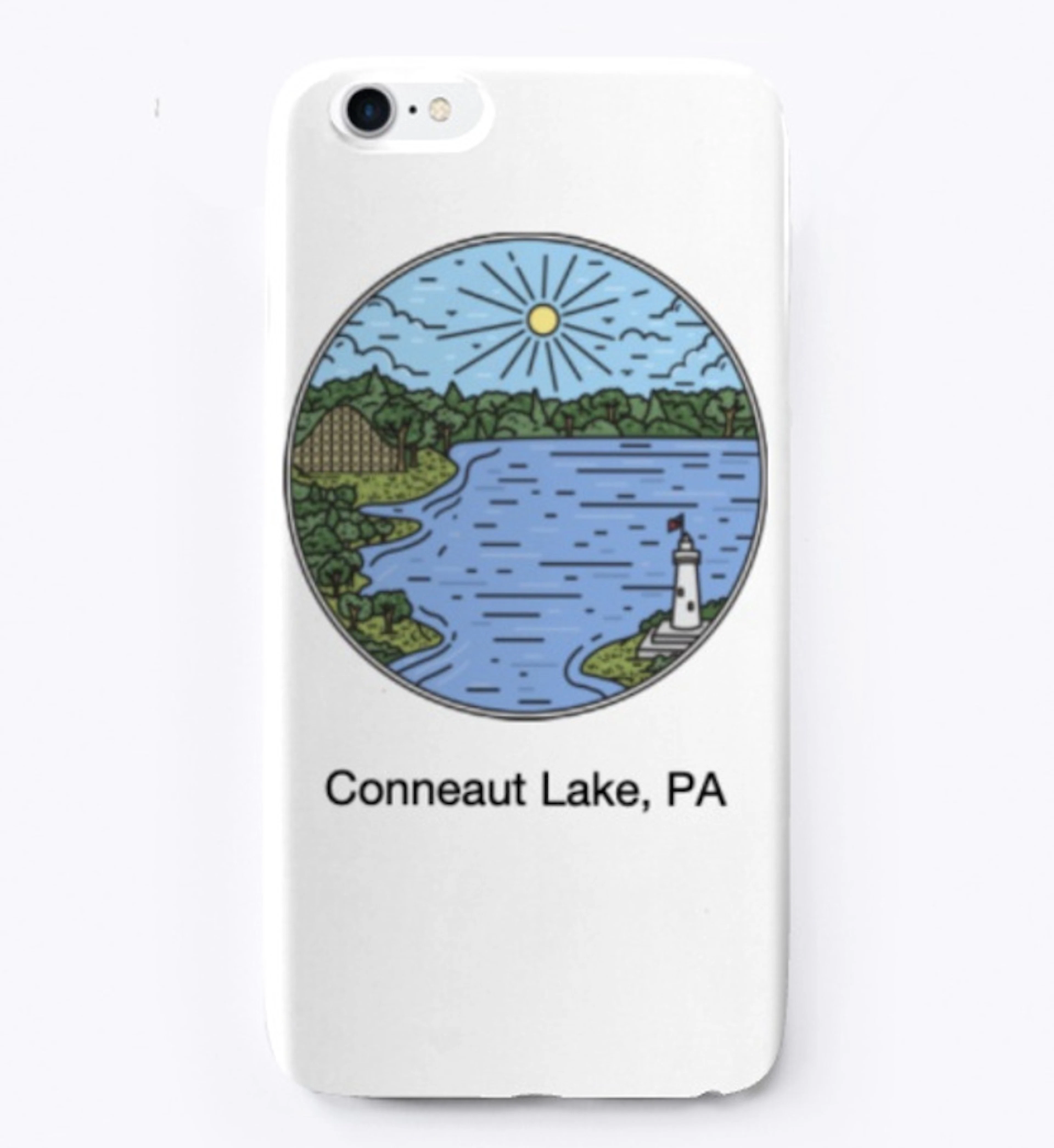 Conneaut Lake Retro Badge Design