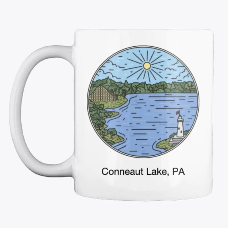 Conneaut Lake Retro Badge Design